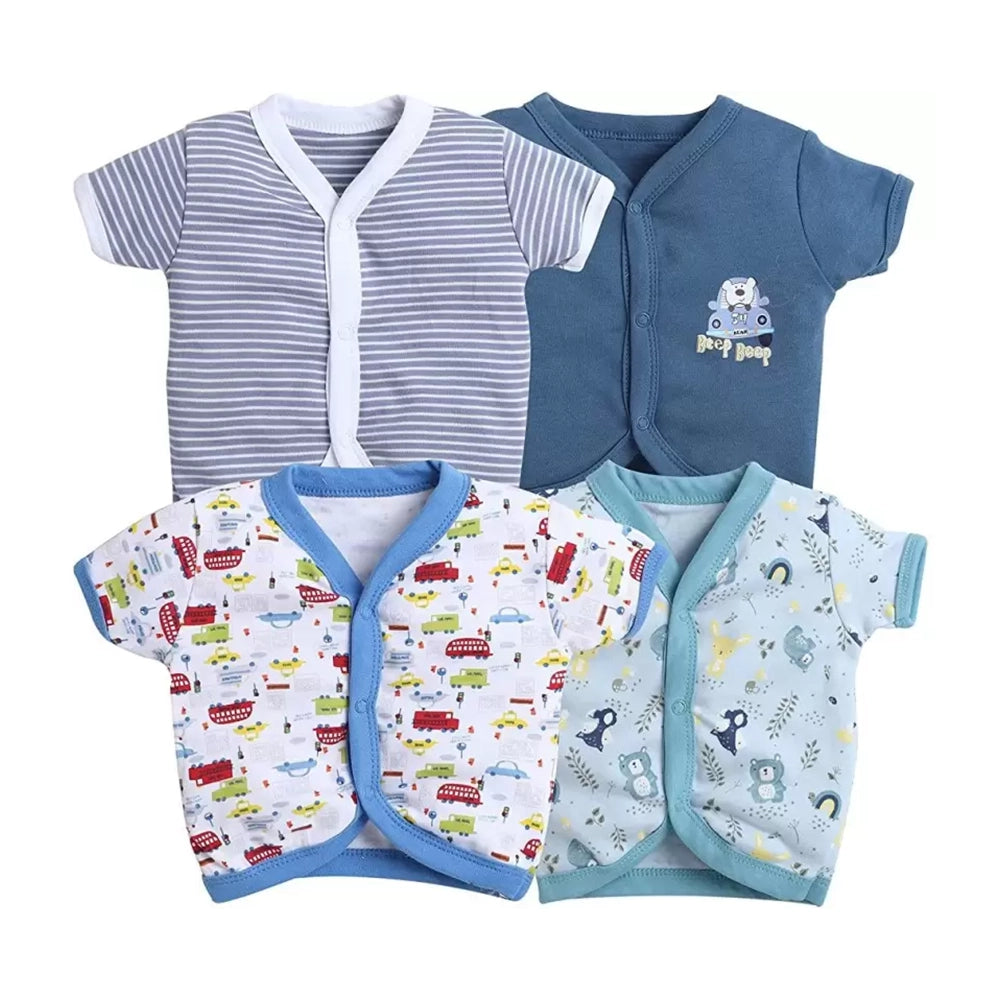 Baby Boys & Baby Girls Printed, Striped Cotton Blend T Shirt-1